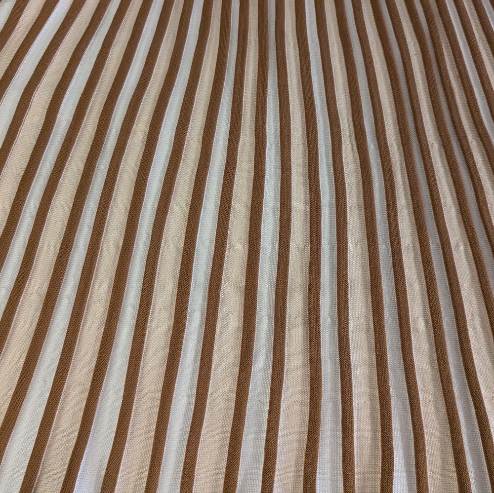NWT Lane Bryant Stretchy Pleated Caramel/Cream Dress. Sz 18/20 - Picture 9 of 14